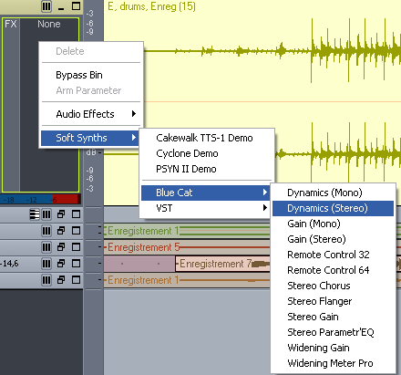 Step 01 - Insert the Dynamics plug-in on the source track